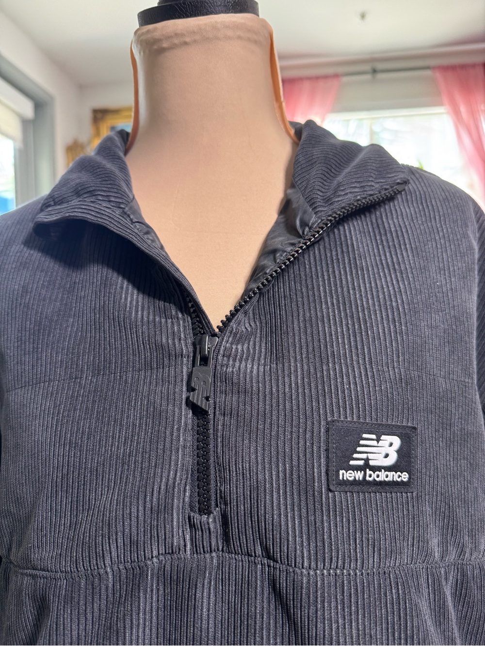 New Balance Athletics Winterized Corduroy Anorak Black Size S - Picture 2 of 8